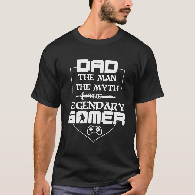 Vater der Mann der Mythos der legendäre Gamer T-Shirt (Vorderseite)