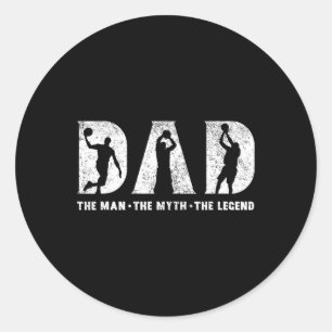 Vater Der Mann der Mythos Der legendäre Vatertag Runder Aufkleber