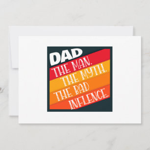 Vater der Mann, der Mythos, der schlechte Einfluss Feiertagskarte