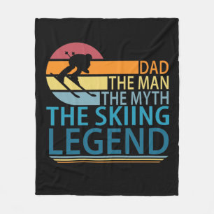 Vater der Mann der Mythos der Skilehne Fleecedecke