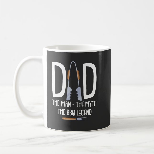 Vater Der Mann der Mythos Die GRILLEN lehnen lusti Kaffeetasse (Links)