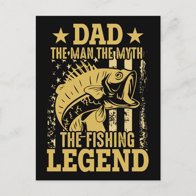 Vater - Der Mann, der Mythos, die Legende der Fisc Postkarte (Vorderseite)