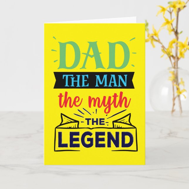 Vater, der Mann, der Mythos, die Legende Karte (Gelbe Blume)