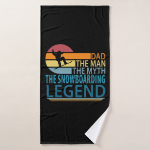 Vater Der Mann der Mythos Die Snowboardlegende Badehandtuch