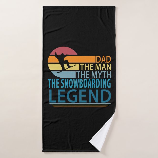 Vater Der Mann der Mythos Die Snowboardlegende Badehandtuch (Badehandtuch)