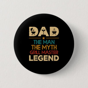 Vater Der Mann der Mythos Grill Meister Legende, l Button
