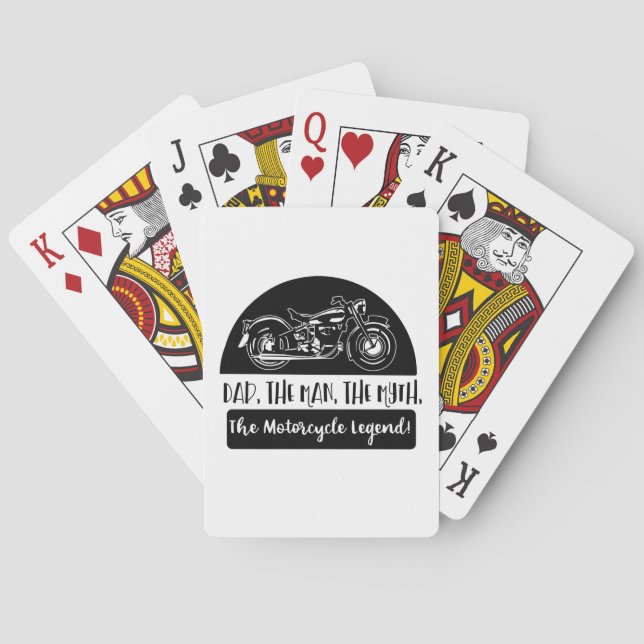 Vater Der Mann der Mythos Motorrad-Legende Zitat Spielkarten (Rückseite)