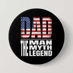 VATER DER MANN DIE LEGENDE VETERANEN GESCHENK BUTTON