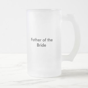 Vater der mattierten Bier-Tasse Braut Stein Mattglas Bierglas