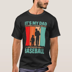 Vater, der mich für Baseball-Trainer-Graph motivie T-Shirt