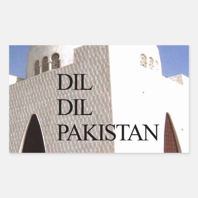 Vater der Nation: Mazar-e-Quaid Rechteckiger Aufkleber (Vorderseite)