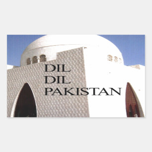 Vater der Nation: Mazar-e-Quaid Rechteckiger Aufkleber