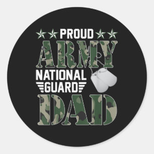 Vater der Nationalgarde der Proud-Armee Miliz Vete Runder Aufkleber