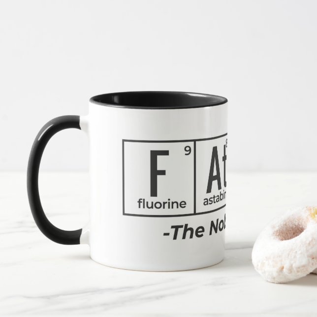 Vater der Noble Element Vathers Day Science Geek Tasse (Mit Donut)