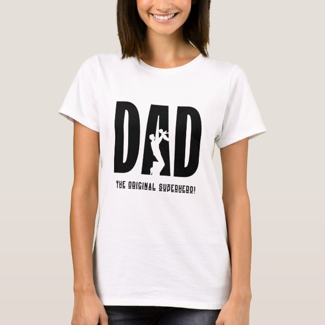 VATER DER ORIGINALE SUPER HERO T - SHIRT (Vorderseite)