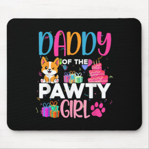Vater der Pawty Girl Corgi Dog Family Geburtstag M Mousepad