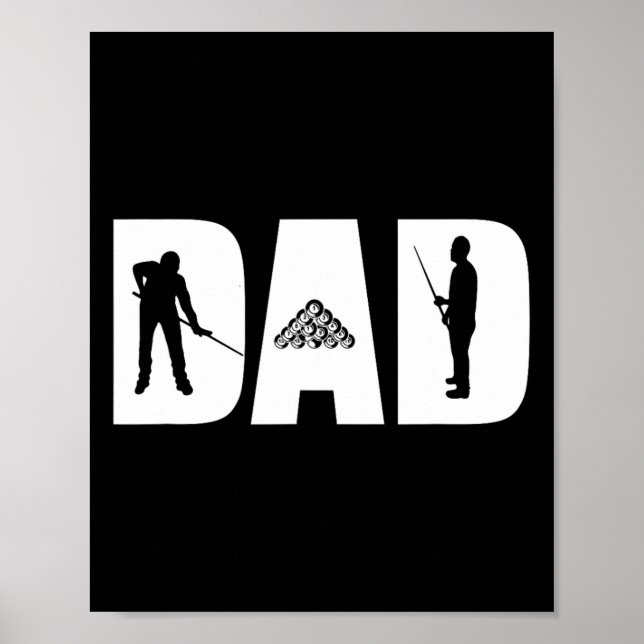 Vater Der Pool Shark Billard Fathed Day Gift Pool Poster (Vorne)