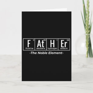 Vater der Science Nerd Lustiger Vatertag Element P Karte