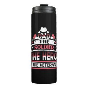 Vater der Soldat, der Held, der Veteran Thermosbecher
