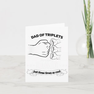 Vater der Triplets Ankündigung Vatertag Daddy Tri
