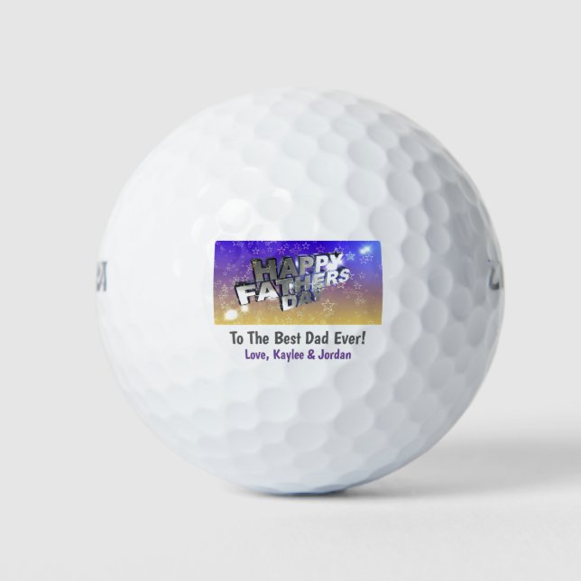 Vater der Welt zum Vater von den Kindern Golfball (Vorderseite)