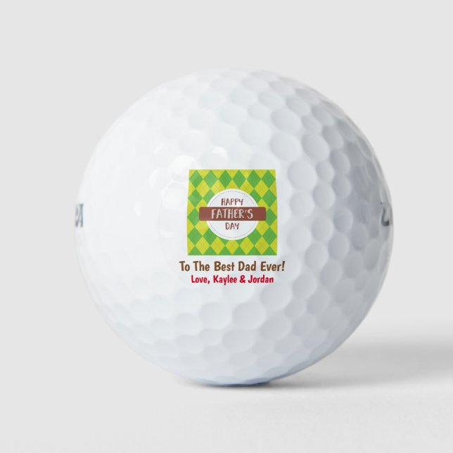Vater der Welt zum Vater von den Kindern Golfball (Vorderseite)