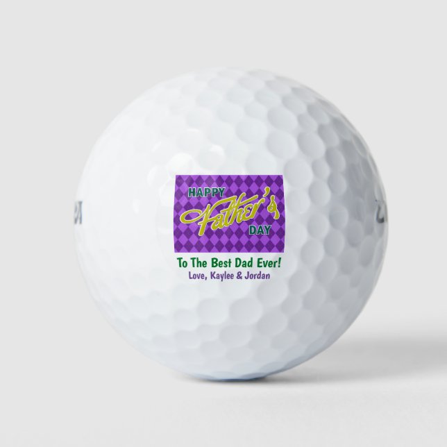 Vater der Welt zum Vater von den Kindern Golfball (Vorderseite)