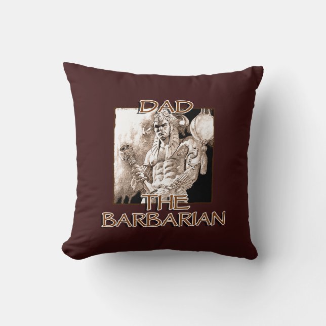 Vater des Barbarian Throw Kissen (Vorderseite)