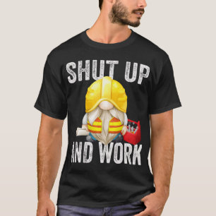 Vater des Bauarbeiters mit sonniger Sarcastic Gnom T-Shirt