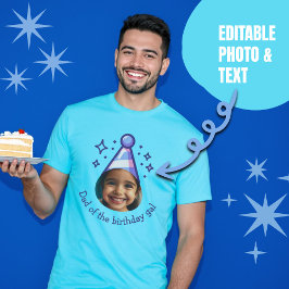 Vater des benutzerdefinierten Foto-Party für Gebur T-Shirt