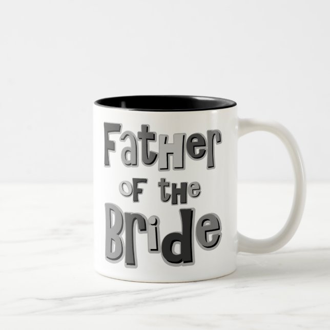 Vater des Braut-Graus Zweifarbige Tasse (Rechts)