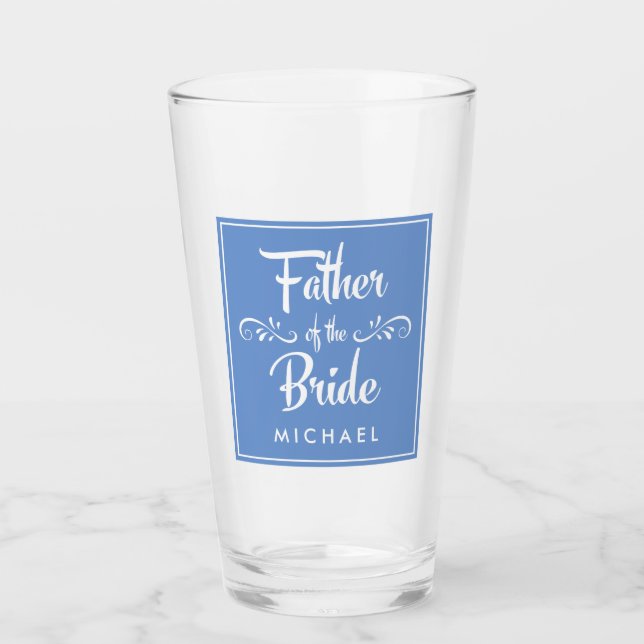 Vater des Braut-Hochzeits-Proben-Abendessens Glas (Vorderseite)