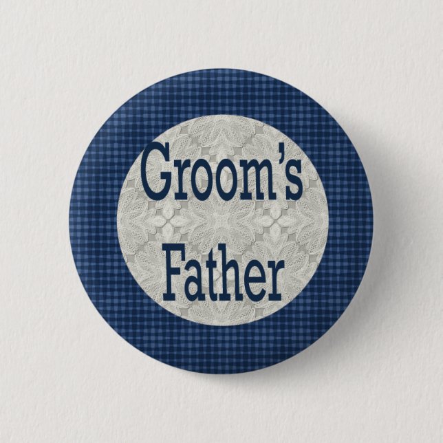 Vater des Bräutigam-Knopfes Button (Vorderseite)