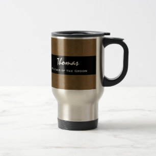 VATER des BRÄUTIGAM Name-dunklen GoldGrunge Reisebecher