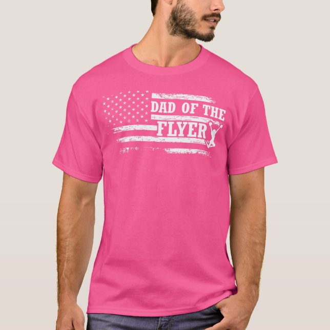 Vater des Cheerleader Cheerleader der US-Flagge Fl T-Shirt (Vorderseite)