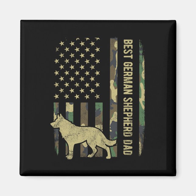 Vater des deutschen Schäferhundes Camouflage Ameri Magnet (Vorne)