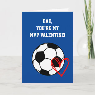 Vater des Fußballs Valentinstag Karte