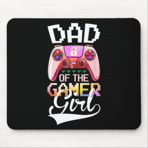 Vater des Gamer Girl Matching Video Game Geburtsta Mousepad