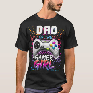 Vater des Gamer-Girls passendes Videospiel T-Shirt