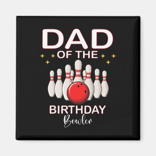 Vater des Geburtstags-Bowler-Kindermädchen Bowling Magnet