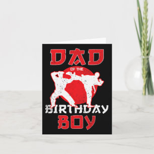 Vater des Geburtstags Karate Taekwondo Boy Martial Karte