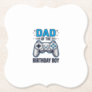 Vater des Geburtstagsjungen Gamer-Shirt-Design_1 Untersetzer