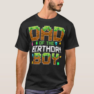 Vater-des-Geburtstagskind-Spielen-Pixel-Nummer T-Shirt