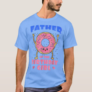 Vater des Geburtstagsmädchen Pink Donut Bday Party T-Shirt