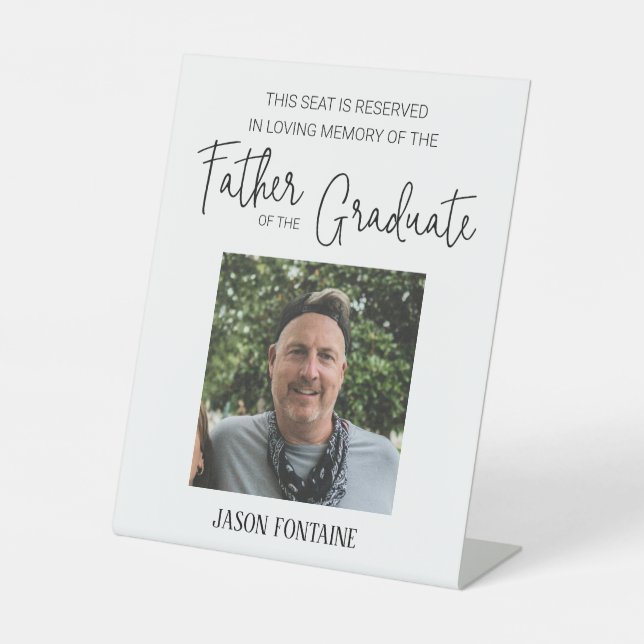 Vater des Graduate Memorial Foto Abschluss Sockelschild (Vorderseite)