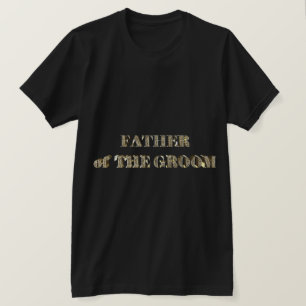 Vater des Groom Golden Glitzer Typografie Chic T-Shirt