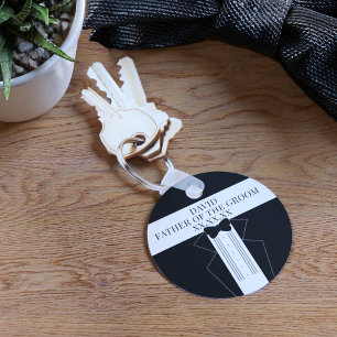 Vater des Groom Tuxedo Hochzeitseltern Schlüsselan Schlüsselanhänger