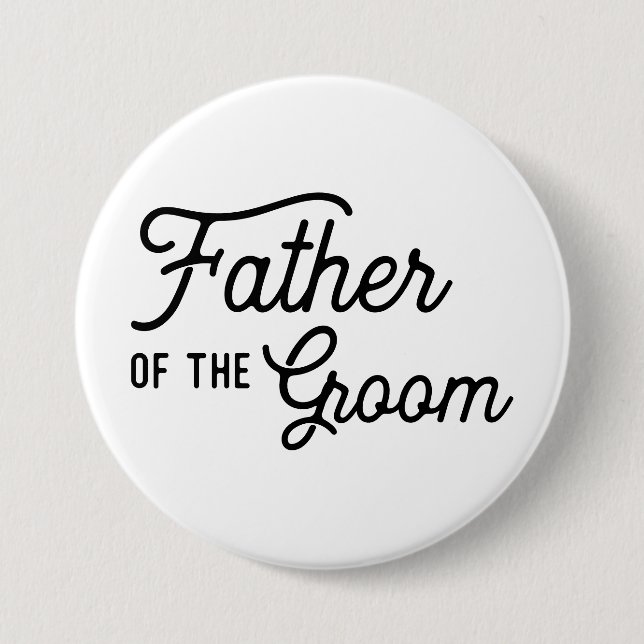 Vater des Groom Wedding Brautparty Gefallen Button (Vorderseite)