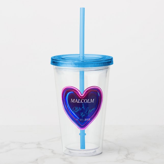 Vater des Grooms Personalisiert Acryltrinkbecher (Vorderseite)