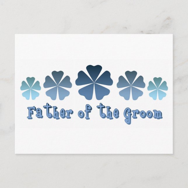 Vater des Grooms Postkarte (Vorderseite)